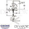 Grohe Essence Single-Lever Sink Mixer Tap Dimensions